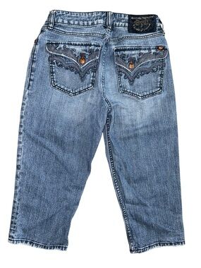 BootHeel Sheryl Crow Fairfax Relaxed Capri Jeans Women’s 28 Y2K Western